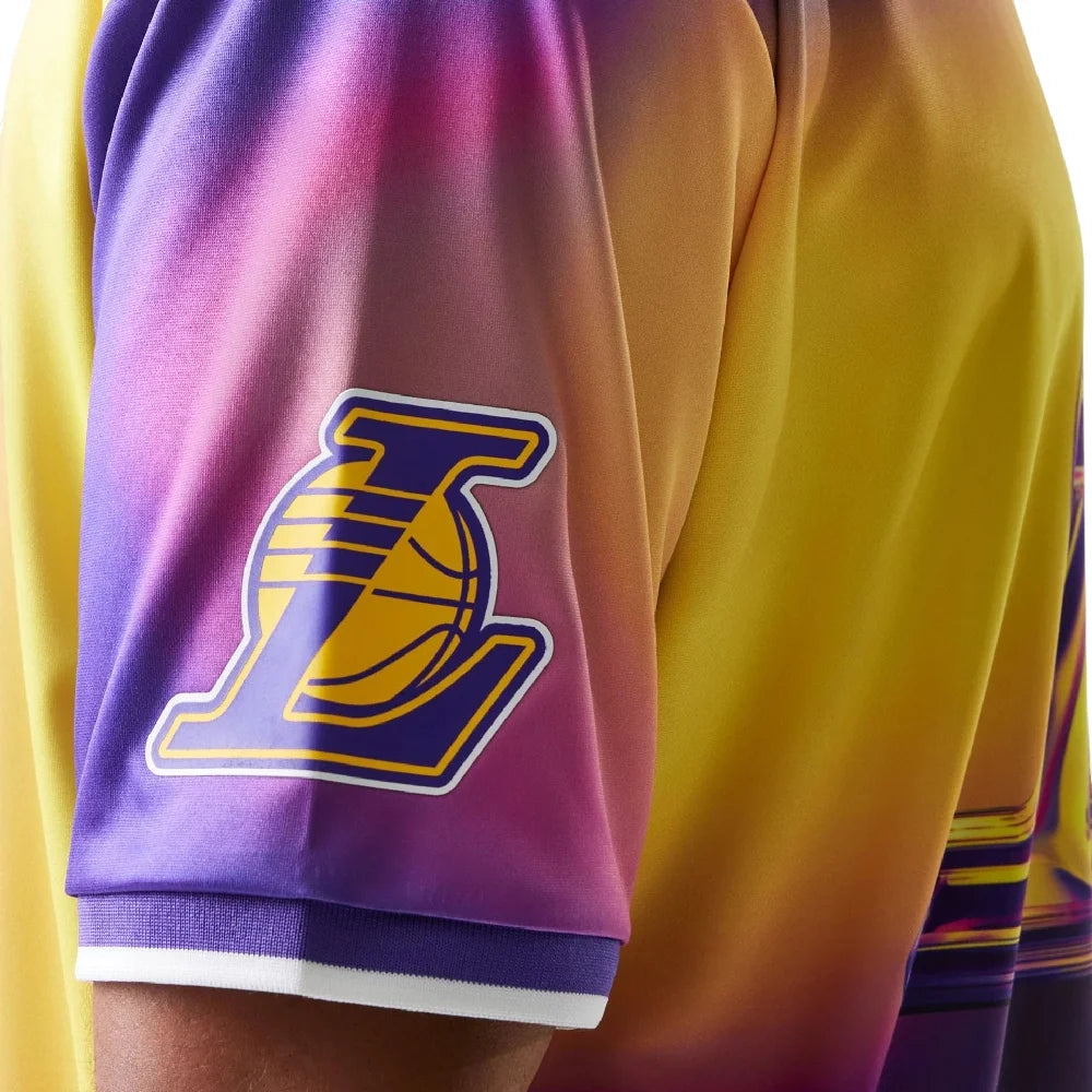 NEW ERA LA Lakers NBA All Over Print Purple T-Shirt 60771590