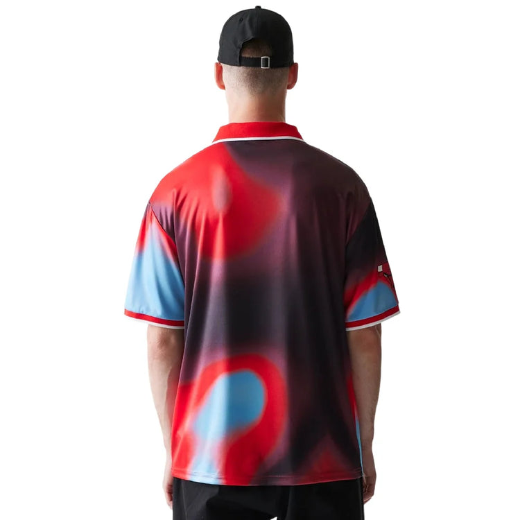 NEW ERA Chicago Bulls NBA All Over Print Red T-Shirt 60771591