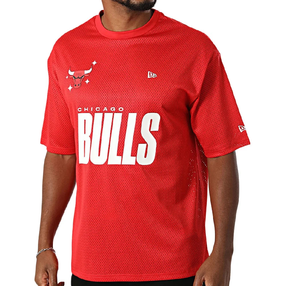 NEW ERA Chicago Bulls NBA Graphic Mesh Red T-Shirt 60771592