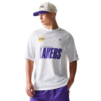 NEW ERA LA Lakers NBA Graphic Mesh White T-Shirt 60771594