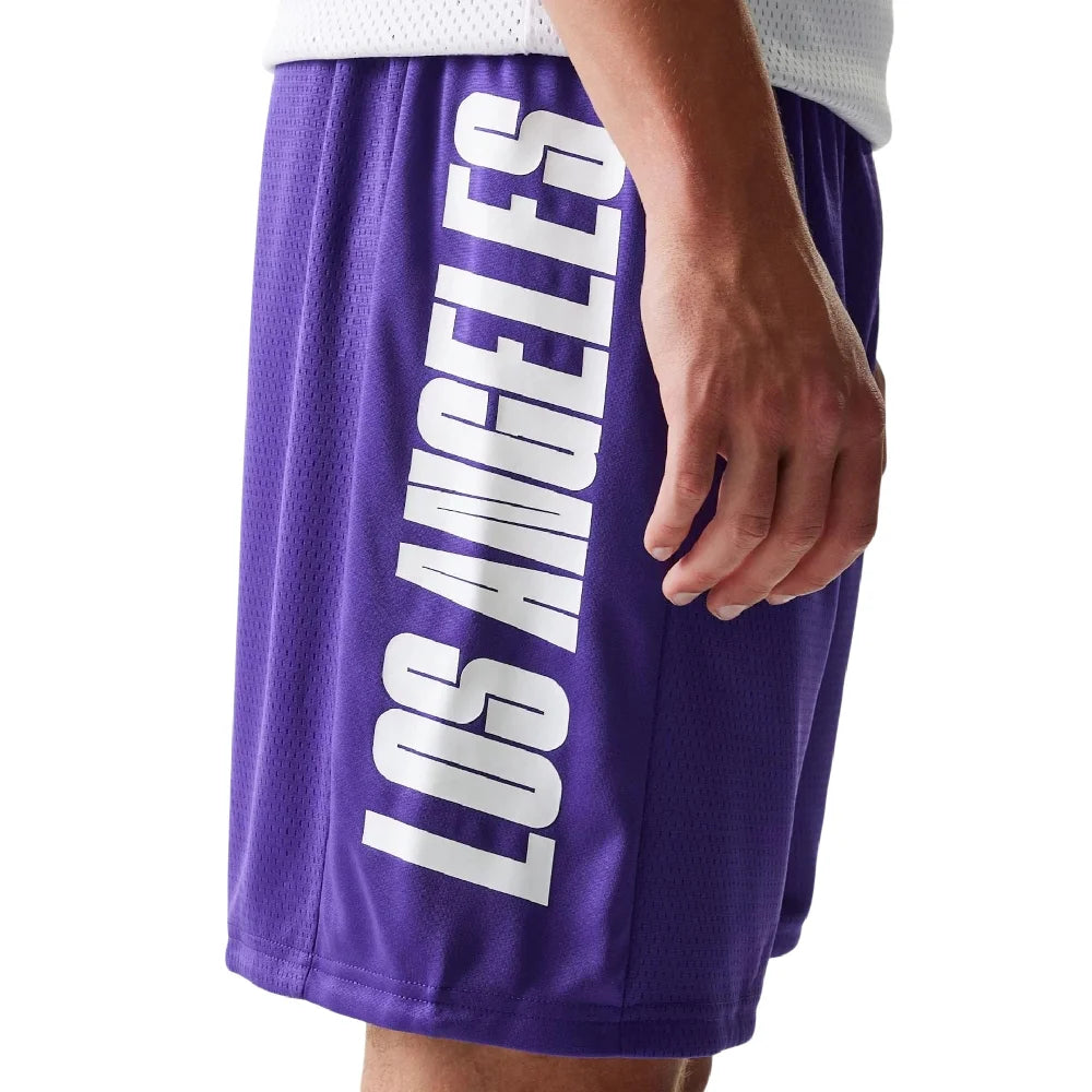 NEW ERA LA Lakers NBA Mesh Purple Shorts 60771596