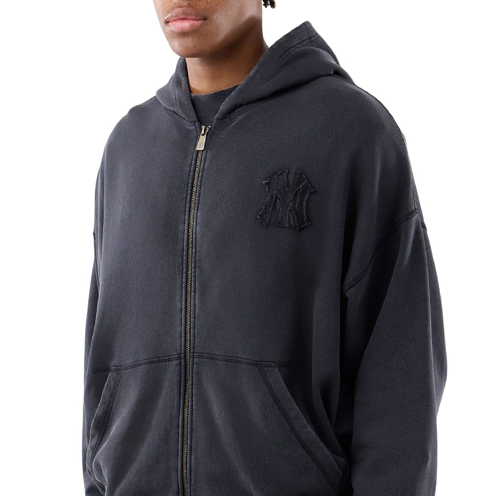 NEW ERA New York Yankees MLB Washed Black Full Zip Hoodie 60771646