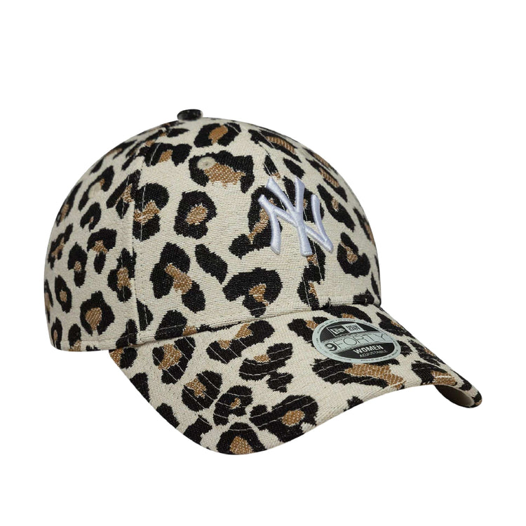 NEW ERA New York Yankees Womens MLB Leopard Midi Light Beige 9FORTY Cap 60771750