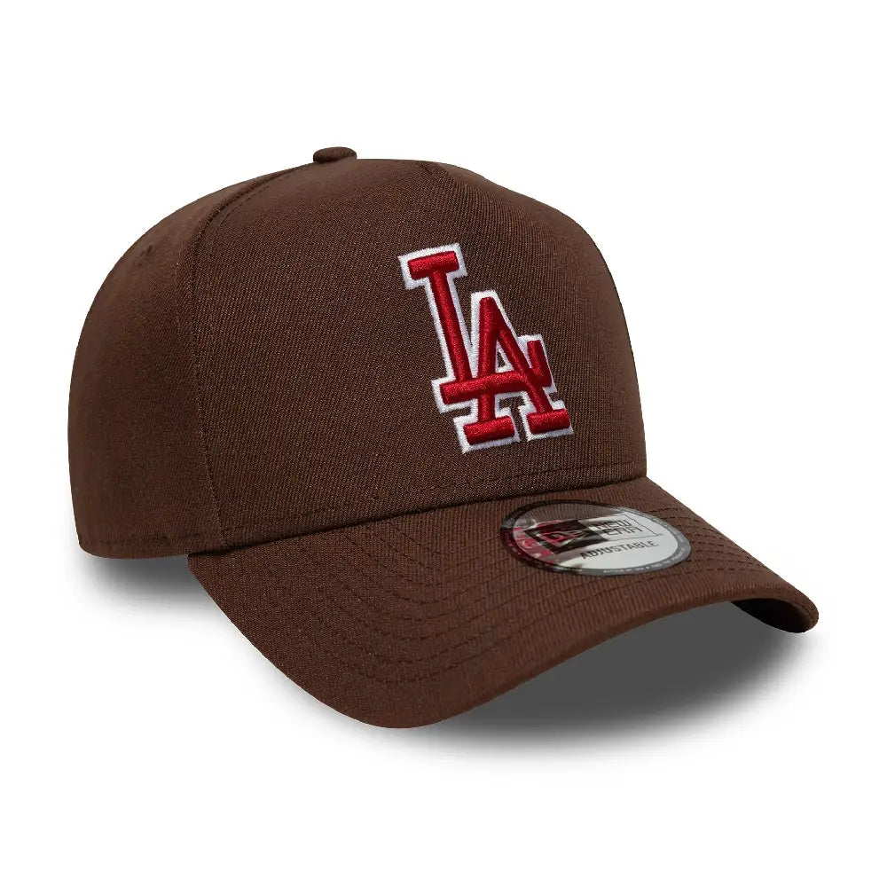 NEW ERA LA Dodgers MLB Outline Script Brown 9FORTY E-Frame Cap 60771811
