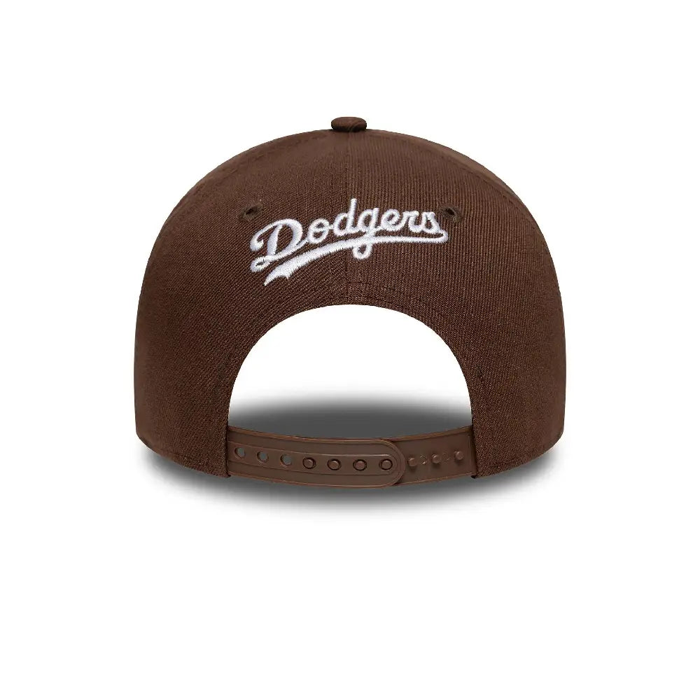 NEW ERA LA Dodgers MLB Outline Script Brown 9FORTY E-Frame Cap 60771811