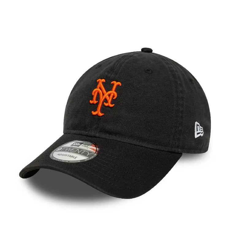 NEW ERA New York Mets MLB Washed Script Black 9TWENTY Cap 60771817