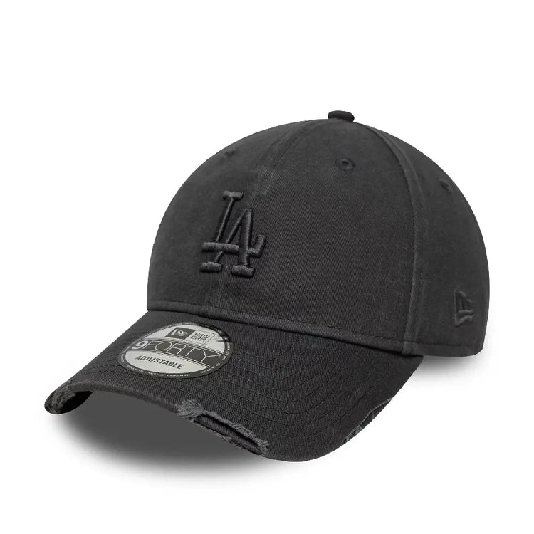 NEW ERA LA Dodgers MLB Washed Distressed Charcoal 9FORTY Cap 60771828
