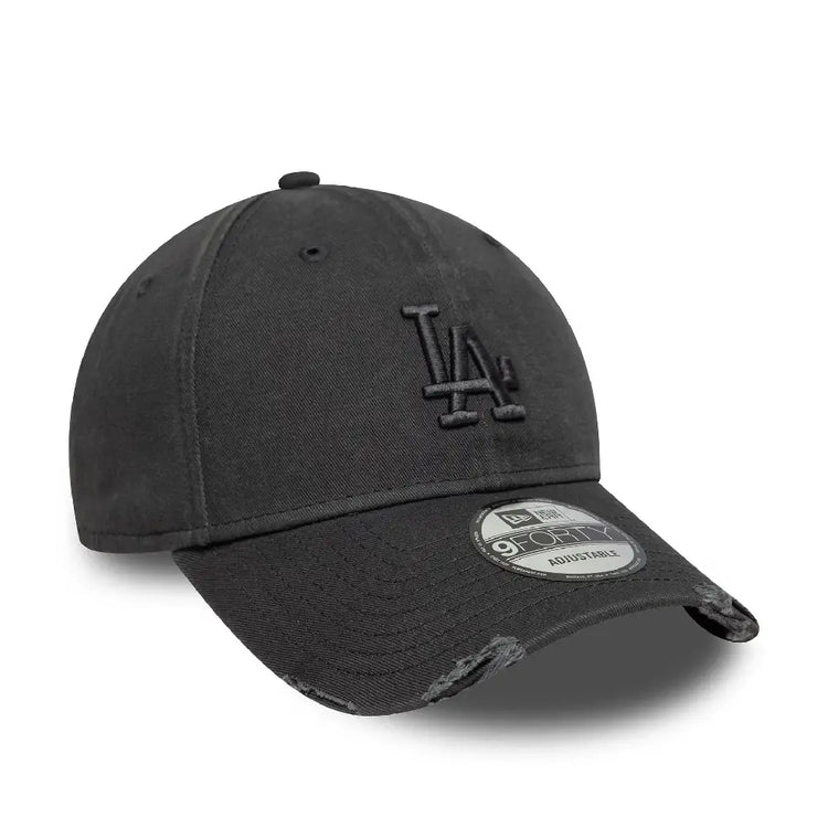 NEW ERA LA Dodgers MLB Washed Distressed Charcoal 9FORTY Cap 60771828