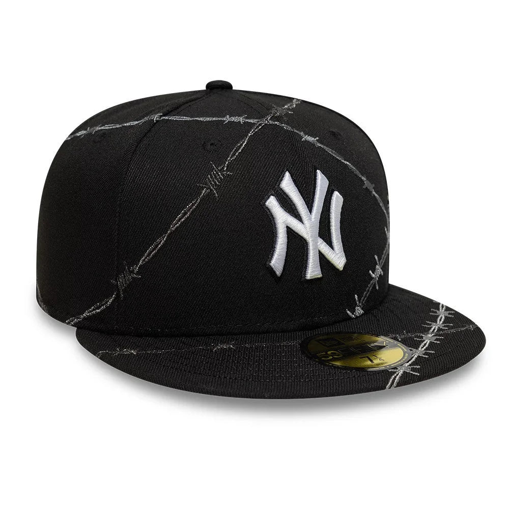 NEW ERA New York Yankees MLB Wire Black 59FIFTY Fitted Cap 60831542