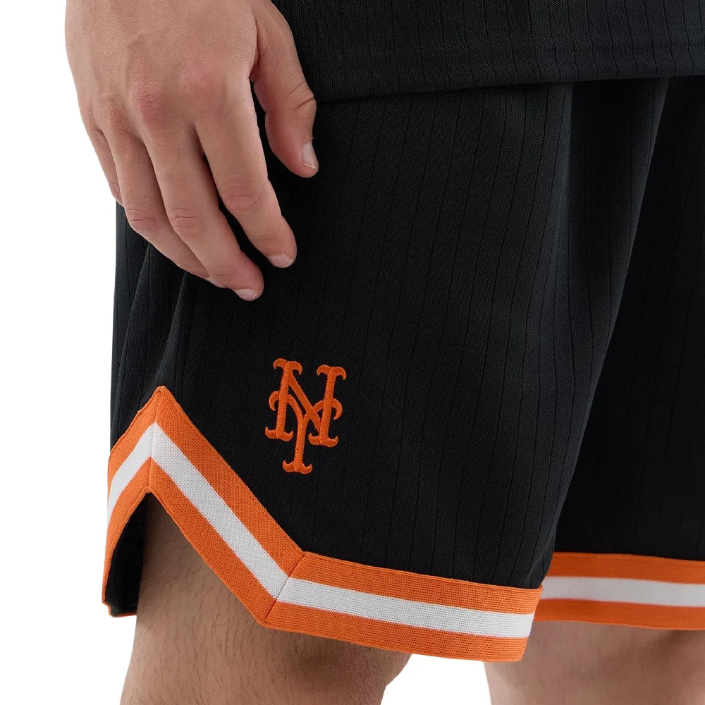 NEW ERA New York Mets MLB Arch Black Oversized Shorts 60856132