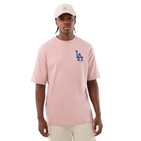 NEW ERA LA Dodgers MLB Cap Graphic Pastel Pink Oversized T-Shirt 60856136