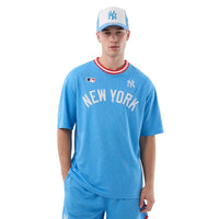 NEW ERA New York Yankees MLB Arch Pastel Blue Oversized T-Shirt 60856155