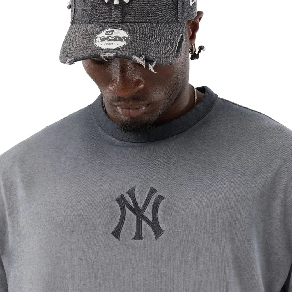 NEW ERA New York Yankees MLB Washed Logo Black T-Shirt 60856162