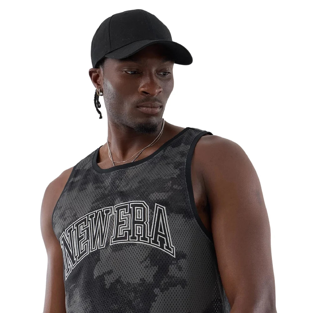 NEW ERA New Era All Over Print Black Camo Mesh Tank Top 60856188