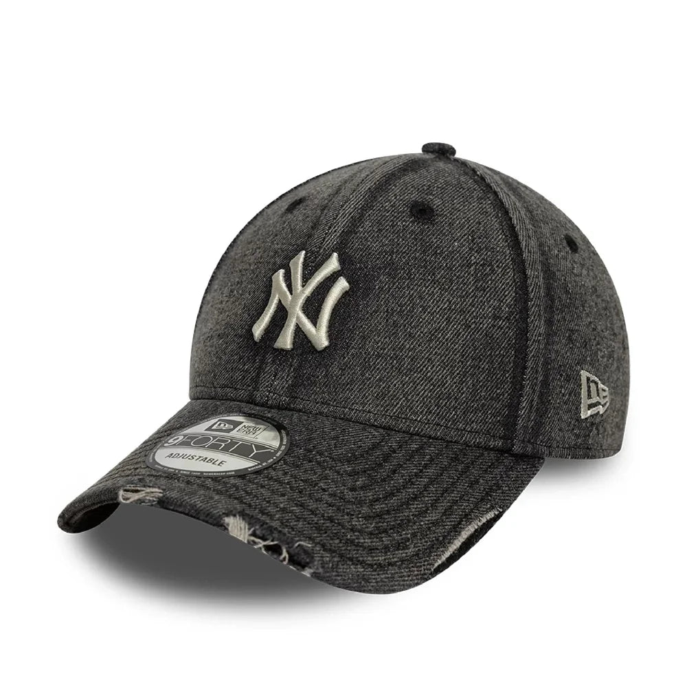 New York Yankees MLB Acid Wash Black 9FORTY Adjustable Cap - Urban