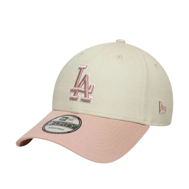 NEW ERA LA Dodgers MLB World Series Patch Light Beige 9FORTY Adjustable Cap 60856270