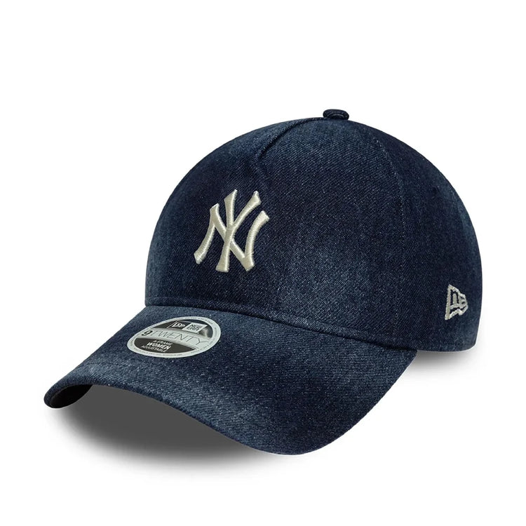 NEW ERA New York Yankees Womens MLB Denim Navy 9TWENTY A-Frame Adjustable Cap 60856302