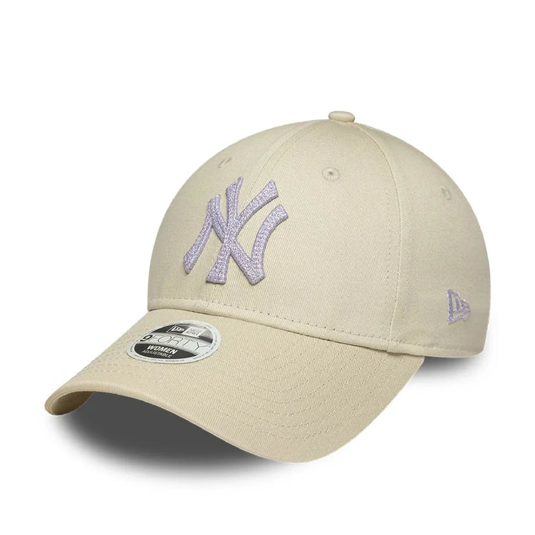 NEW ERA New York Yankees Womens MLB Metallic Light Beige 9FORTY Adjustable Cap 60856353