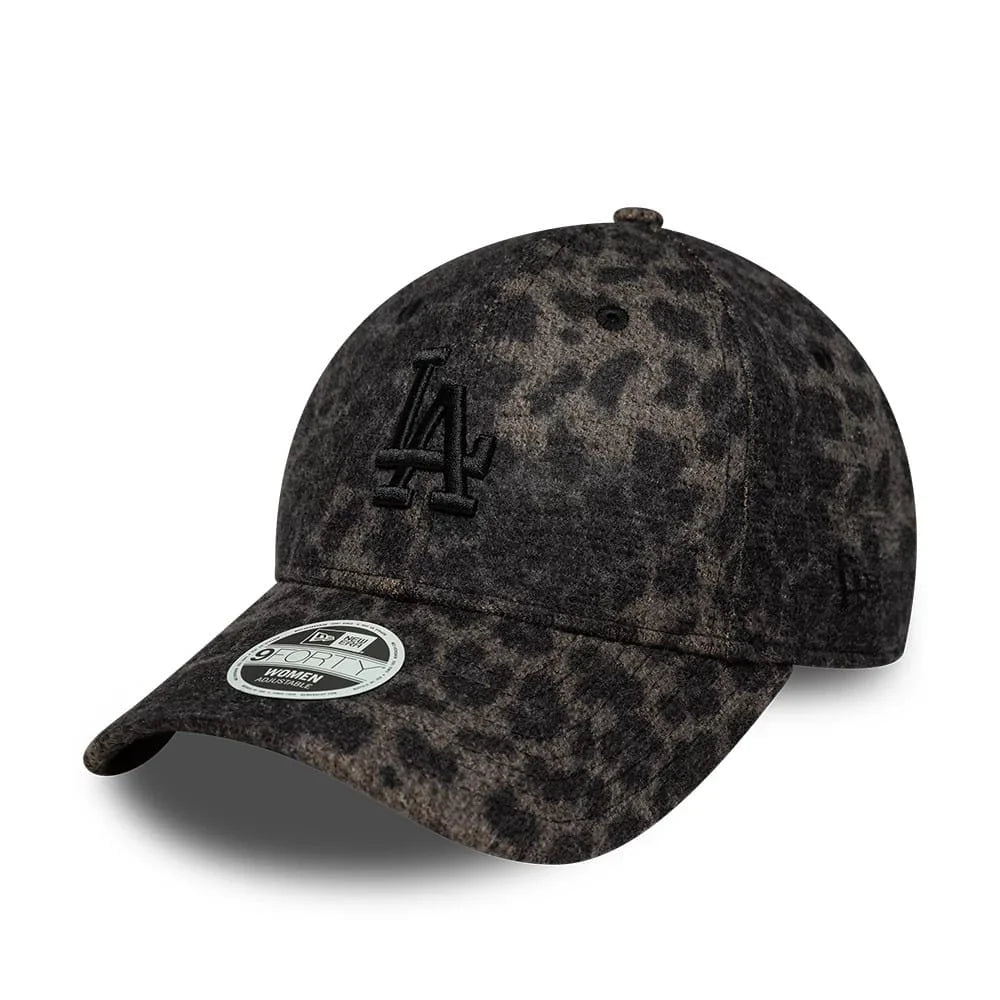 NEW ERA LA Dodgers Womens MLB Cosy Leopard Black 9FORTY Adjustable Cap 60915728
