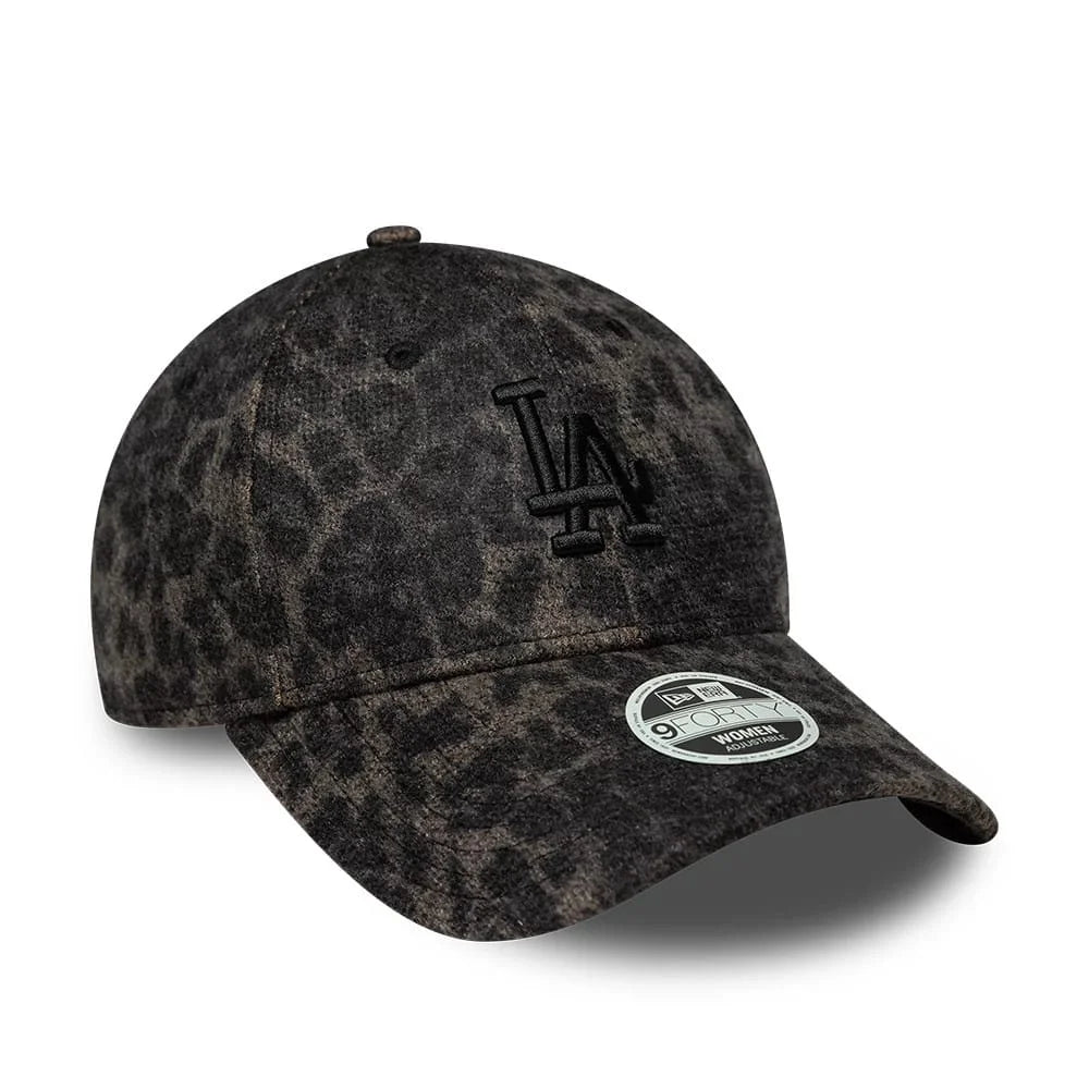 NEW ERA LA Dodgers Womens MLB Cosy Leopard Black 9FORTY Adjustable Cap 60915728
