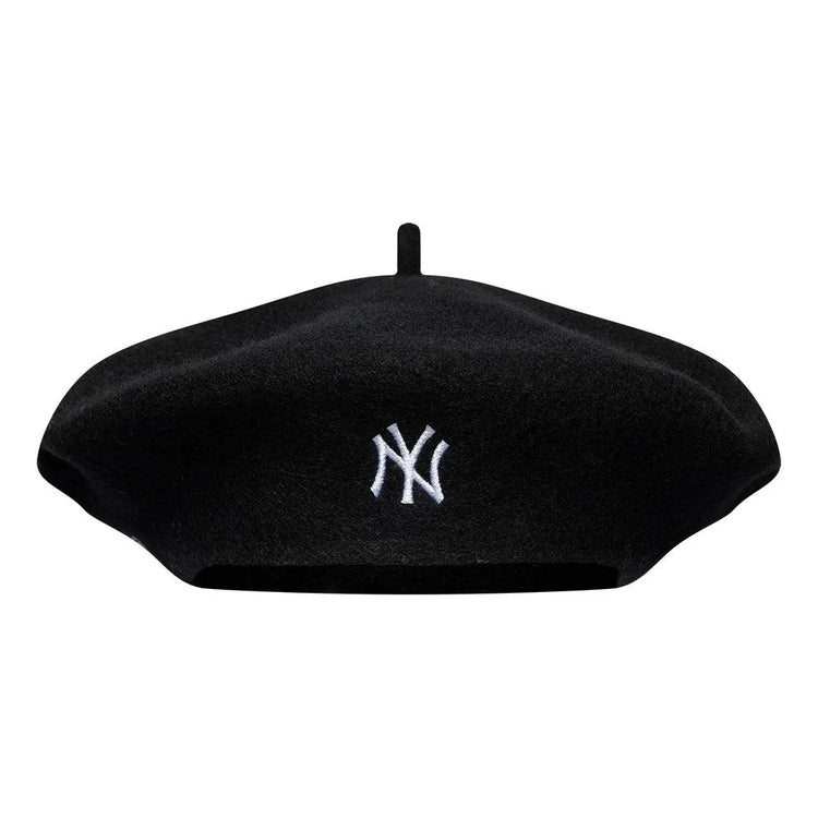 NEW ERA New York Yankees MLB Wool Script Black Beret 60915736