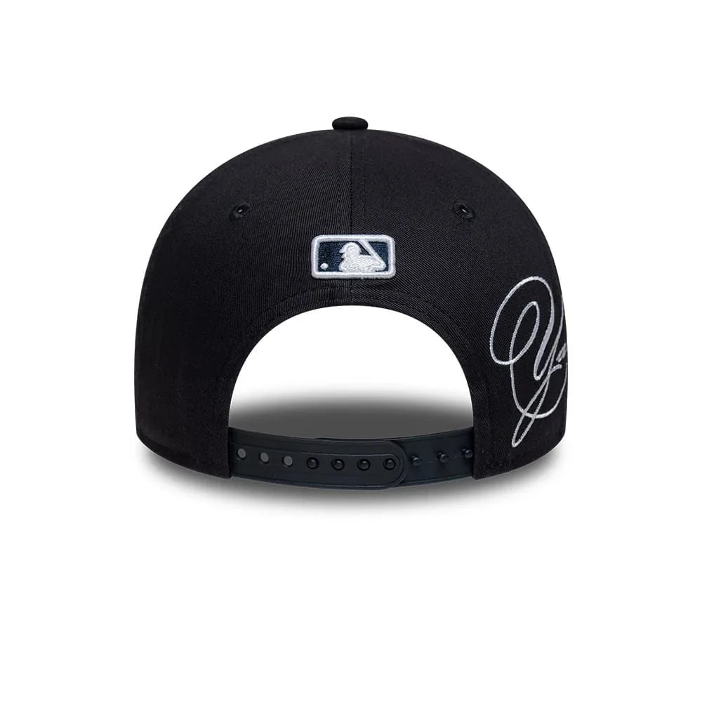 NEW ERA New York Yankees MLB Side Script Navy 9FORTY M-Crown Adjustable Cap 60915789
