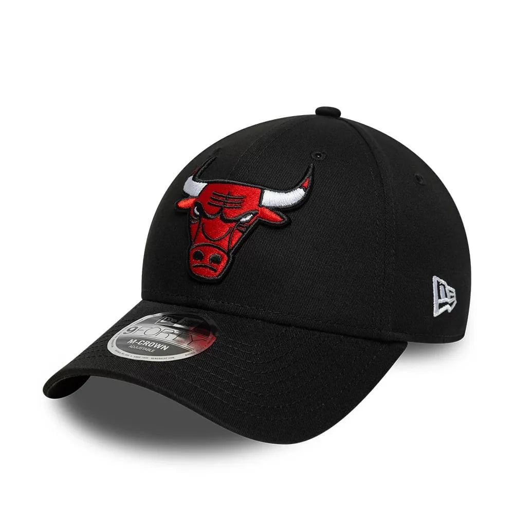 NEW ERA Chicago Bulls NBA Side Script Black 9FORTY M-Crown Adjustable Cap 60915873