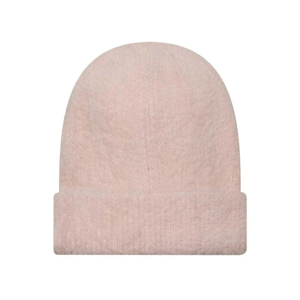 NEW ERA Yankees Womens MLB Fluffy Mohair Pastel Pink Cuff Knit Beanie Hat 60915884