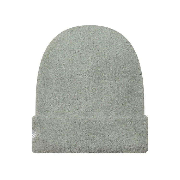 NEW ERA New York Yankees Womens MLB Fluffy Mohair Grey Cuff Knit Beanie Hat 60915890