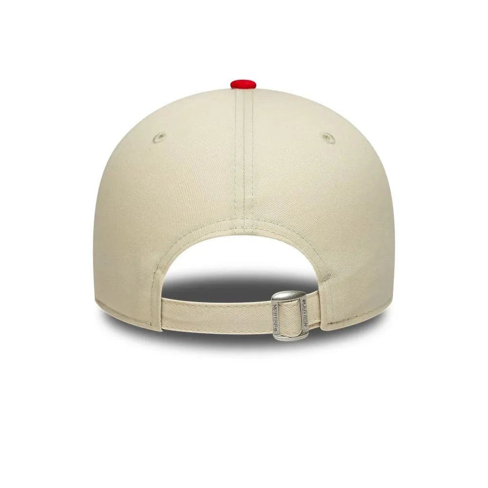NEW ERA Chicago Bulls NBA Colourblock Cream & Red 9FORTY Adjustable Cap 60915902