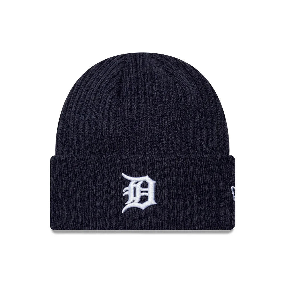 NEW ERA Detroit Tigers MLB Wide Navy Cuff Knit Beanie Hat 60915991