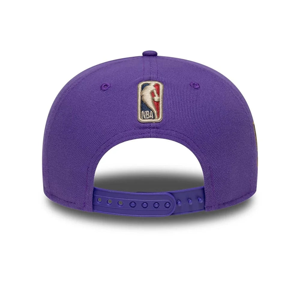 NEW ERA LA Lakers NBA Hardwood Classic Purple 9FIFTY A-Frame Snapback Adjustable Cap 60954786
