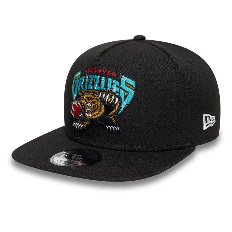 NEW ERA Vancouver Grizzlies NBA Hardwood Classic Black 9FIFTY A-Frame Snapback Adjustable Cap 60954845