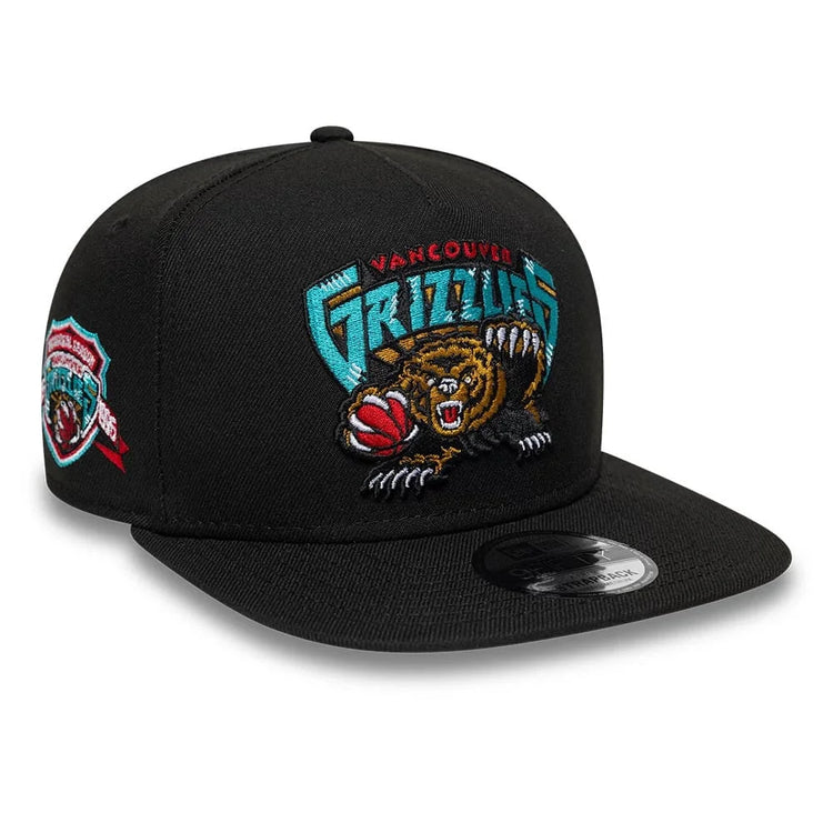 NEW ERA Vancouver Grizzlies NBA Hardwood Classic Black 9FIFTY A-Frame Snapback Adjustable Cap 60954845