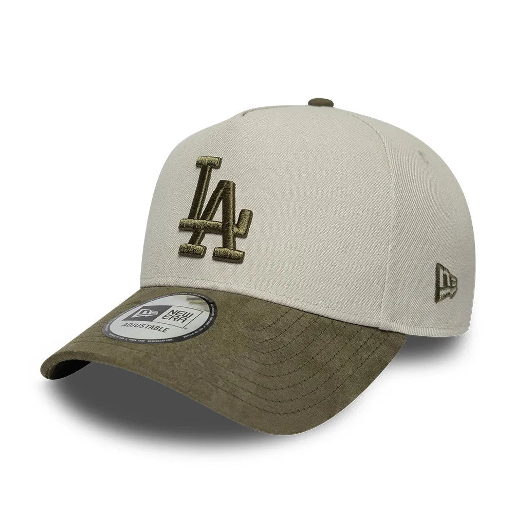 NEW ERA LA Dodgers MLB Suede Visor Light Beige 9FORTY E-Frame Adjustable Cap 60960214