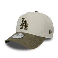 NEW ERA LA Dodgers MLB Suede Visor Light Beige 9FORTY E-Frame Adjustable Cap 60960214