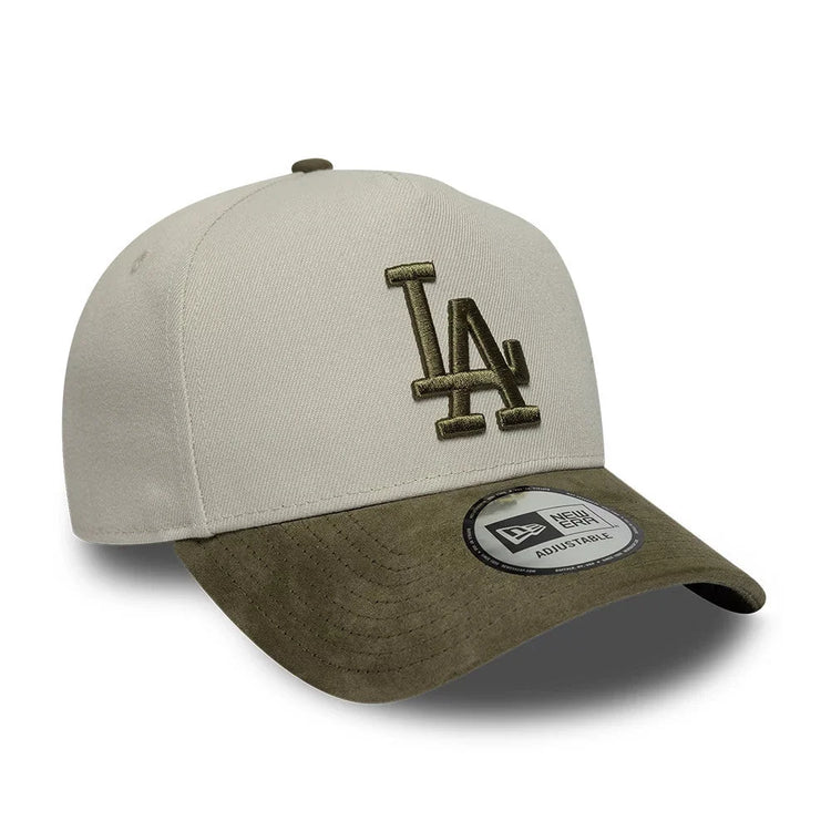 NEW ERA LA Dodgers MLB Suede Visor Light Beige 9FORTY E-Frame Adjustable Cap 60960214