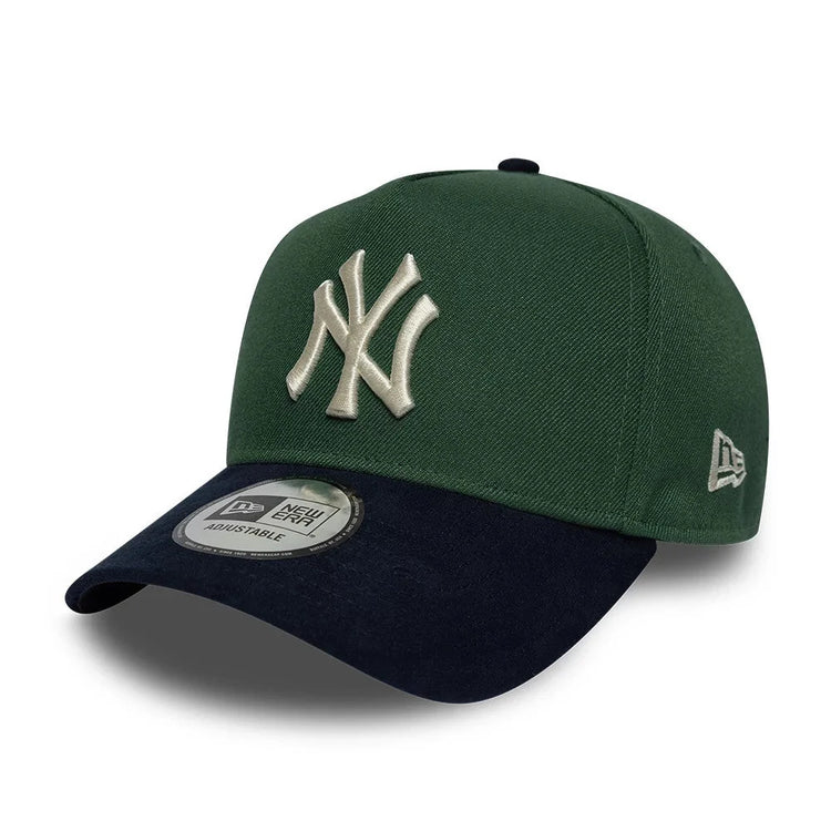 NEW ERA New York Yankees MLB Suede Visor Dark Green 9FORTY E-Frame Adjustable Cap 60960215