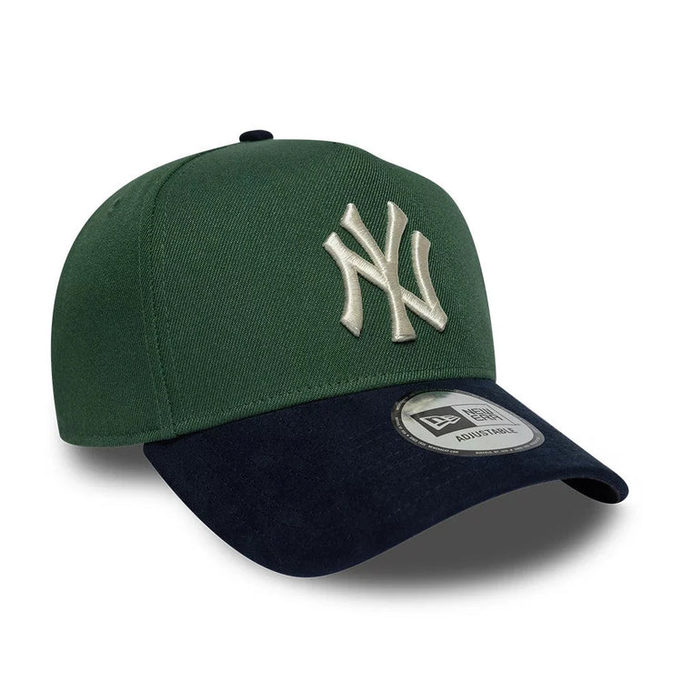 NEW ERA New York Yankees MLB Suede Visor Dark Green 9FORTY E-Frame Adjustable Cap 60960215