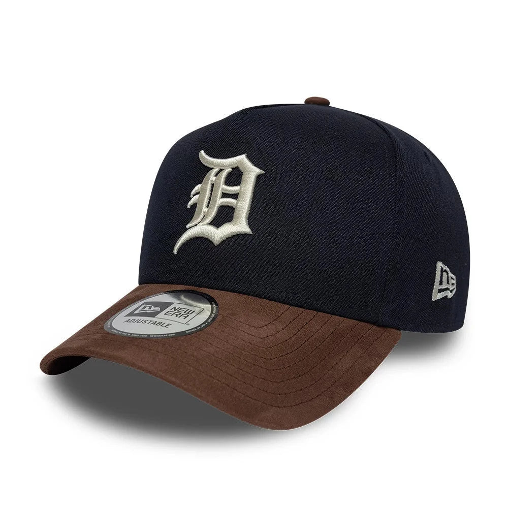 NEW ERA Detroit Tigers MLB Suede Visor Navy 9FORTY E-Frame Adjustable Cap 60960216