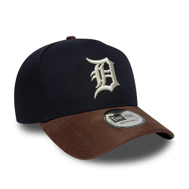 NEW ERA Detroit Tigers MLB Suede Visor Navy 9FORTY E-Frame Adjustable Cap 60960216