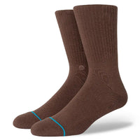 STANCE Icon Crew Socks Brown 62US0000005S-BRN