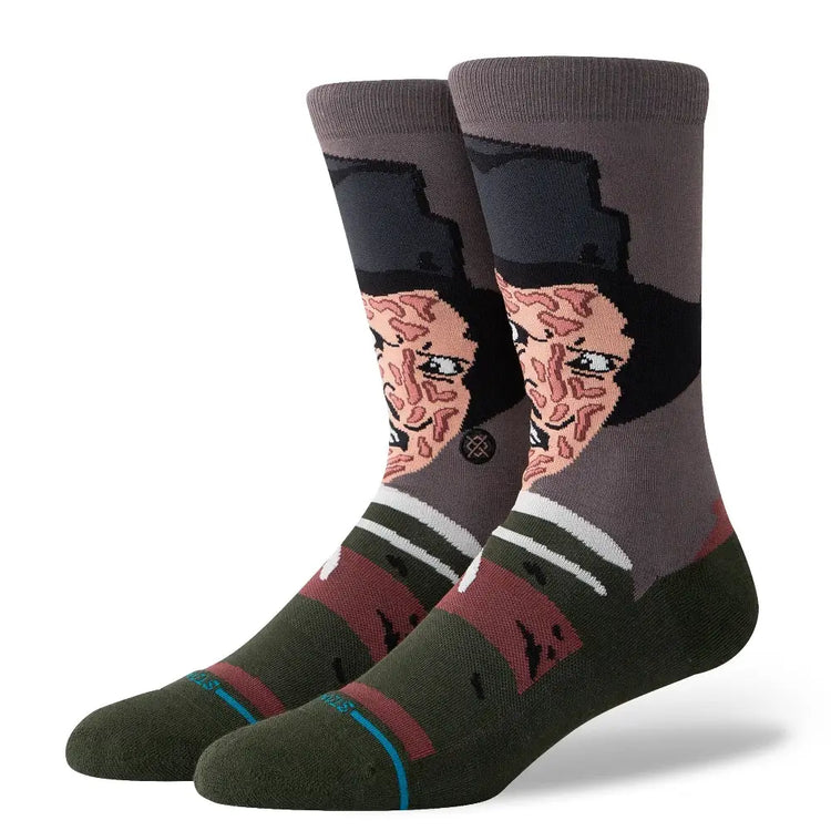 STANCE Stance X Halloween Freddy Crew Socks 62US0000567-LH-BLK