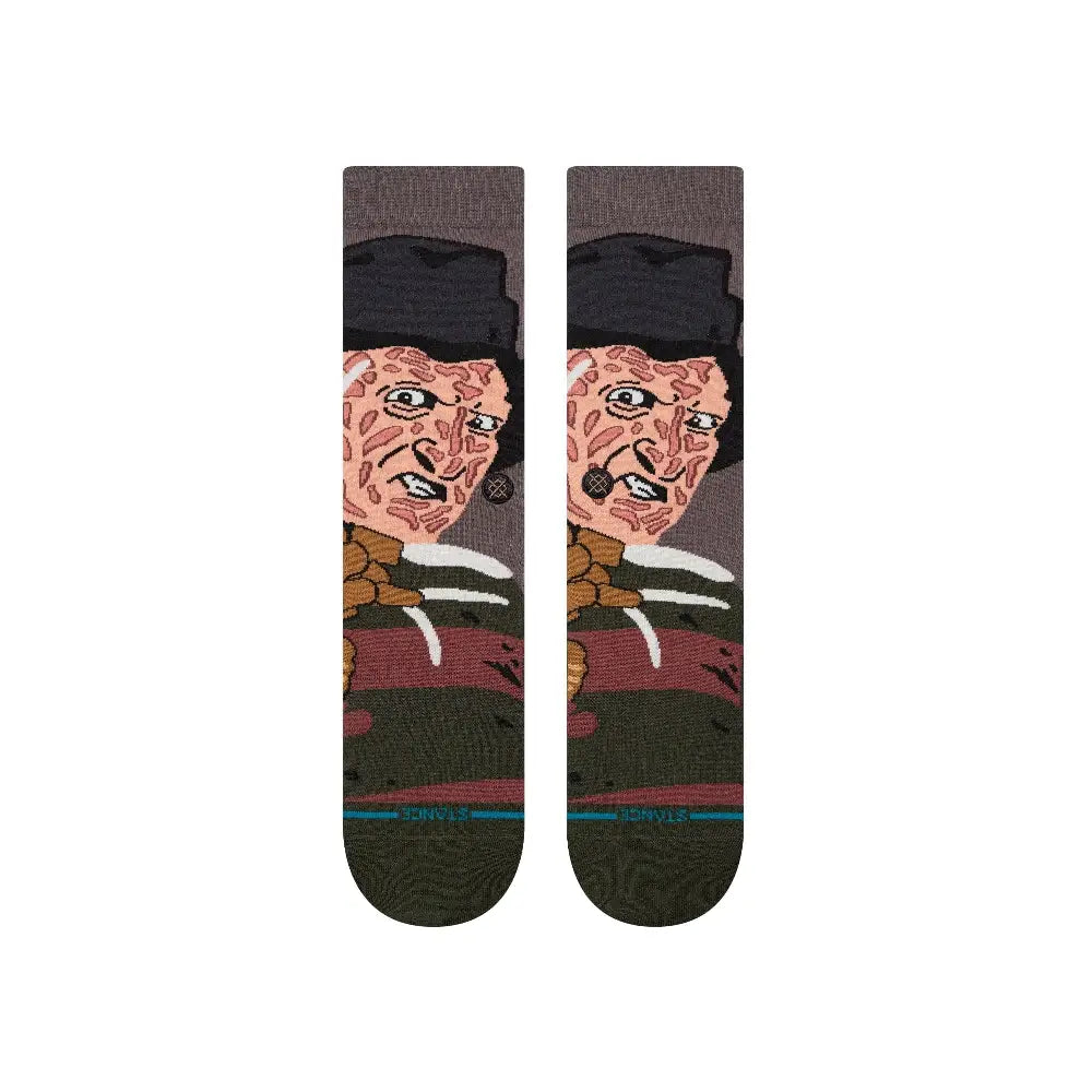 STANCE Stance X Halloween Freddy Crew Socks 62US0000567-LH-BLK