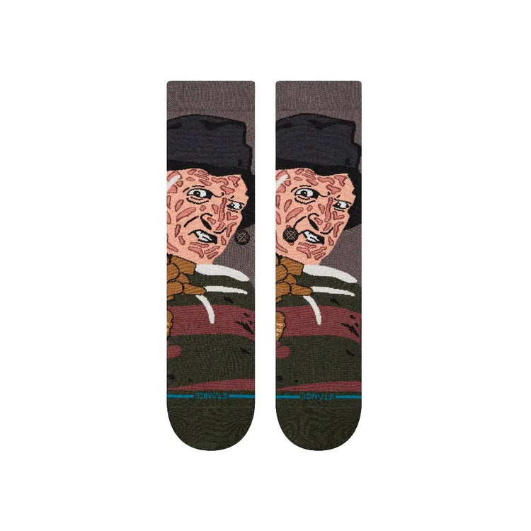 STANCE Stance X Halloween Freddy Crew Socks 62US0000567-LH-BLK