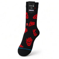 STANCE Fallin In Skull Crew Socks 62US0000710-SN-BLK