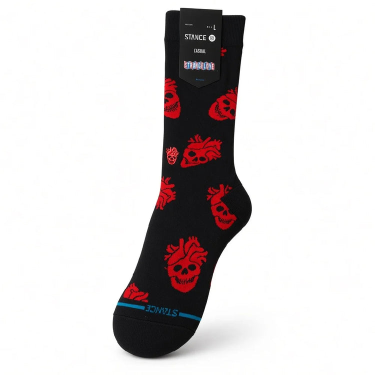 STANCE Fallin In Skull Crew Socks 62US0000710-SN-BLK