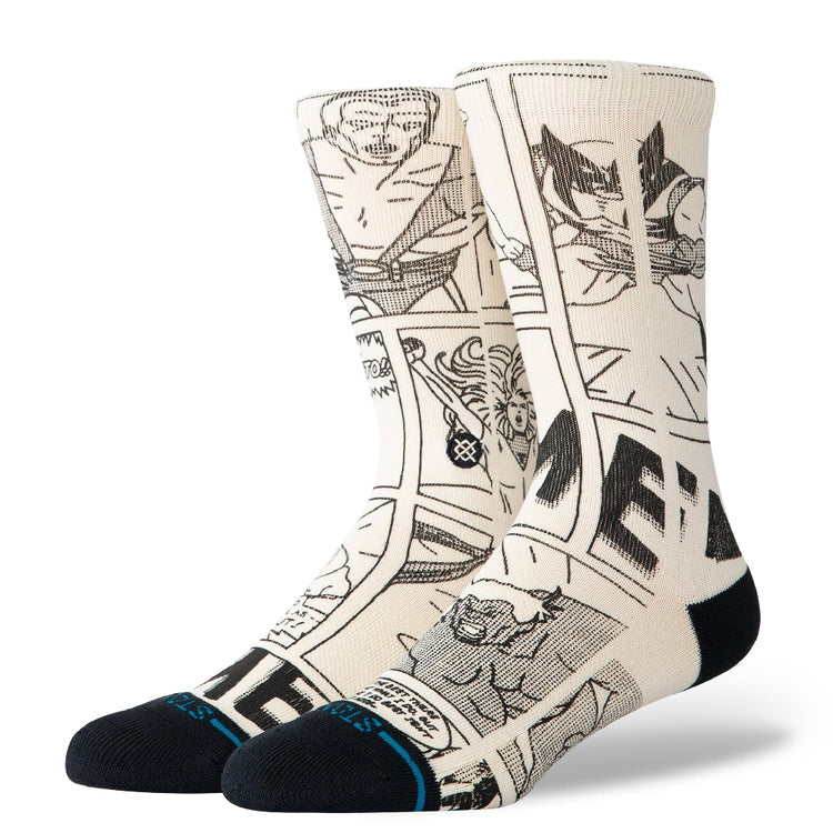 STANCE Good Vs Bad Crew Socks Black White 62US0000763-M-BLW