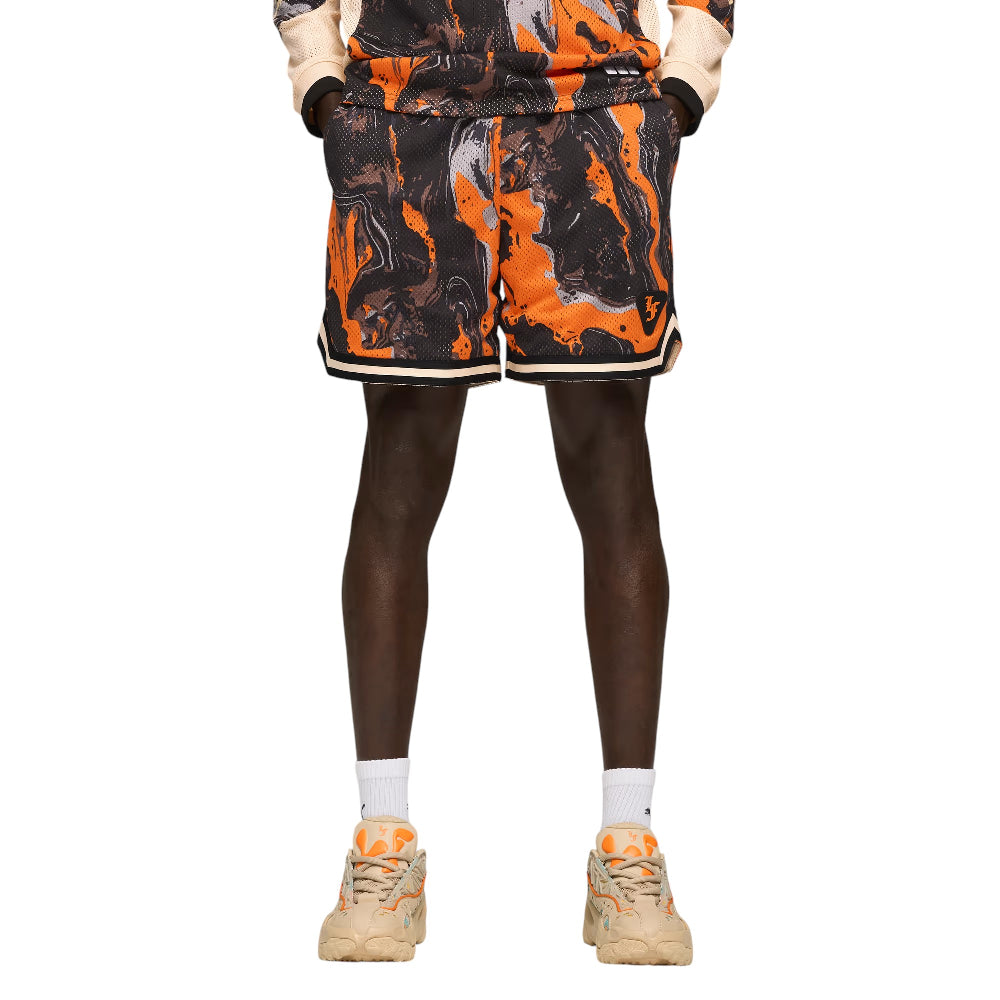 PUMA LaFrance HEEM Era AOP Short Black/Orange 633639-01