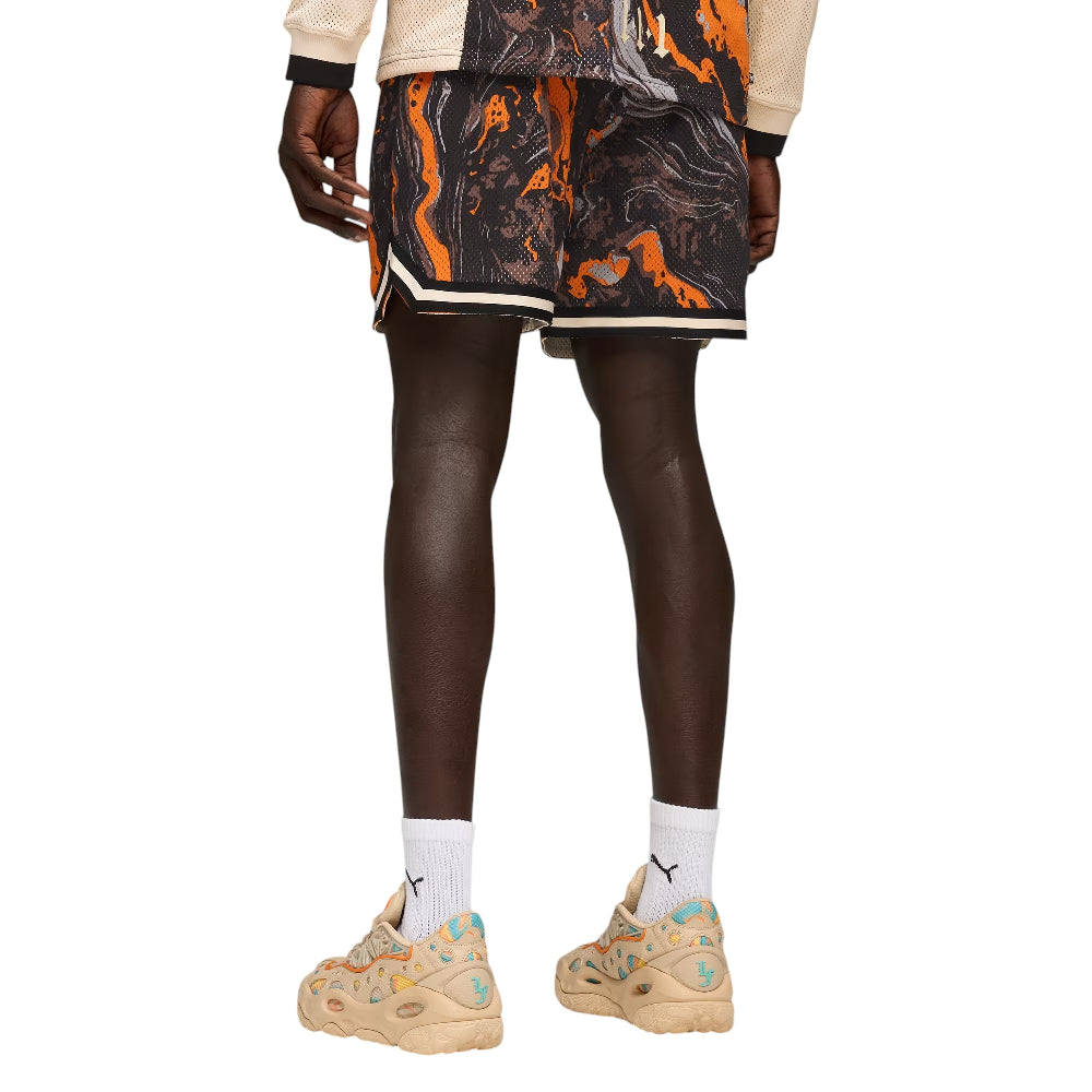 PUMA LaFrance HEEM Era AOP Short Black/Orange 633639-01